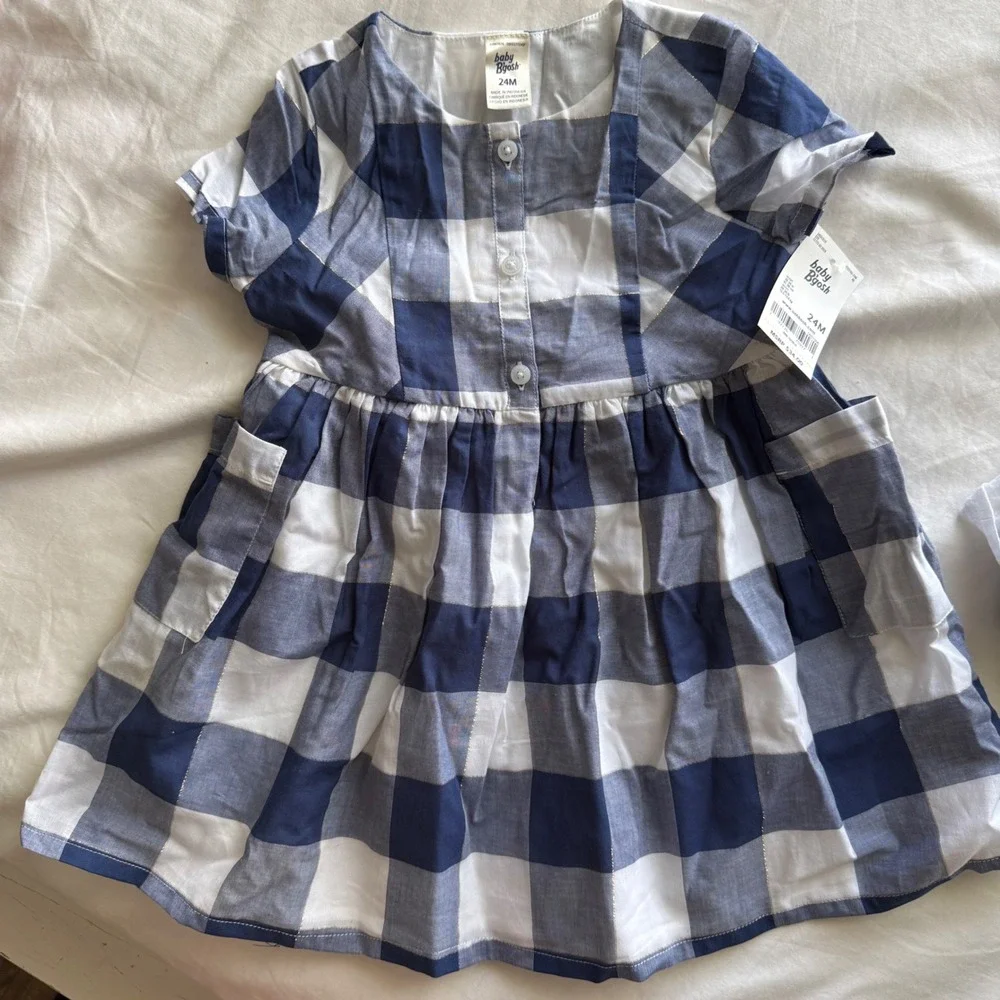 Lot of 8 Girls Clothes 18M 2T OshKosh Lucky Dresses Rompers NWT Summer Vacation